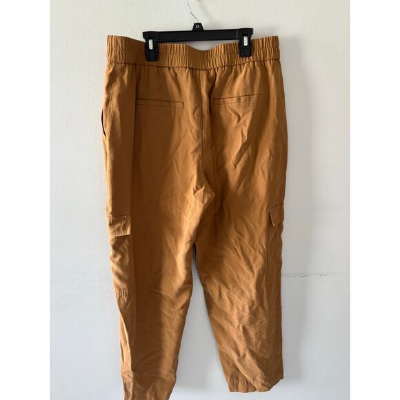 A New Day Womens Cargo Ankle Pants Size Large Tan High Rise Pull On Casual - Picture 3 of 9